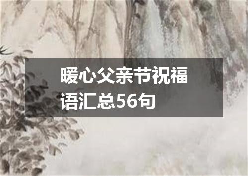 暖心父亲节祝福语汇总56句