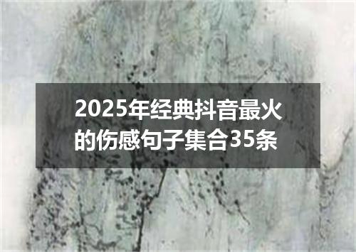 2025年经典抖音最火的伤感句子集合35条