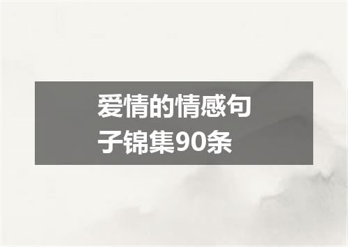 爱情的情感句子锦集90条