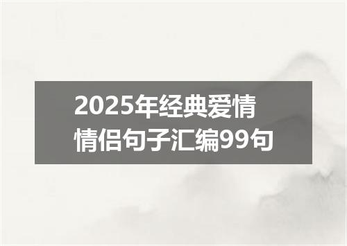 2025年经典爱情情侣句子汇编99句