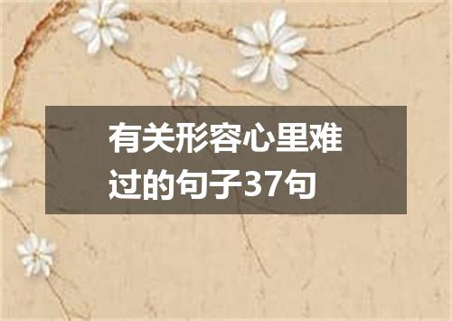 有关形容心里难过的句子37句