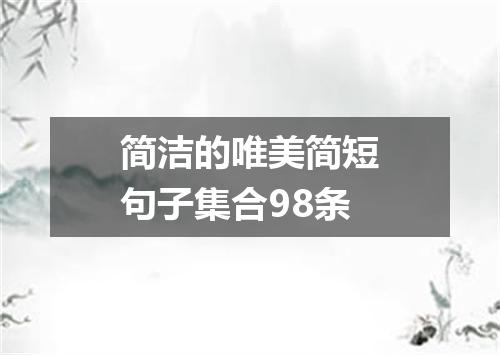 简洁的唯美简短句子集合98条