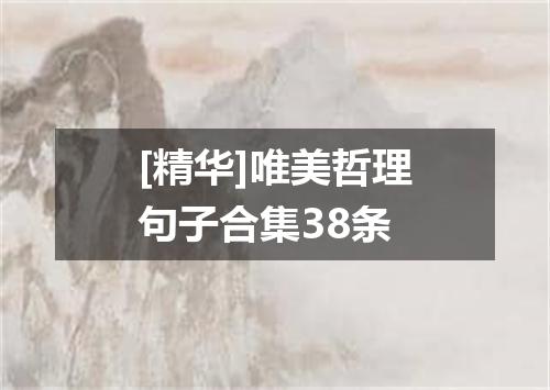 [精华]唯美哲理句子合集38条