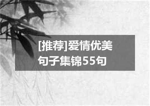 [推荐]爱情优美句子集锦55句