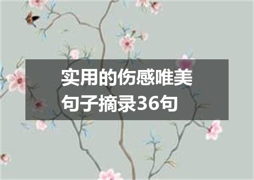实用的伤感唯美句子摘录36句