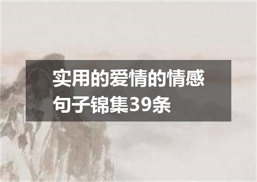 实用的爱情的情感句子锦集39条