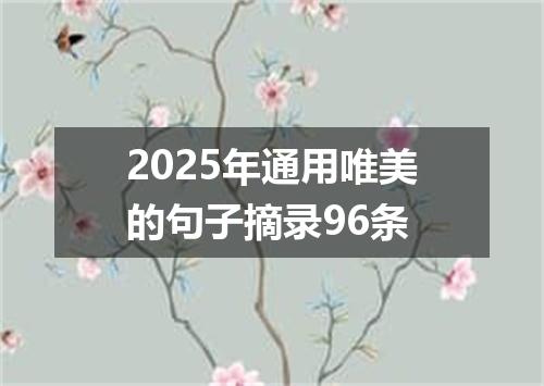 2025年通用唯美的句子摘录96条