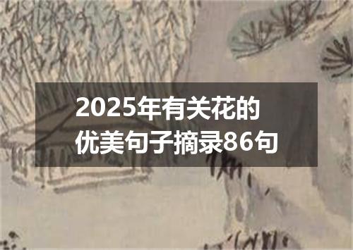 2025年有关花的优美句子摘录86句