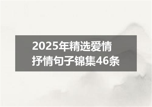2025年精选爱情抒情句子锦集46条