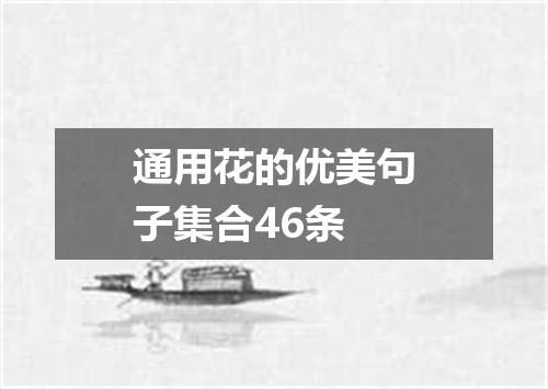 通用花的优美句子集合46条