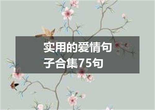 实用的爱情句子合集75句