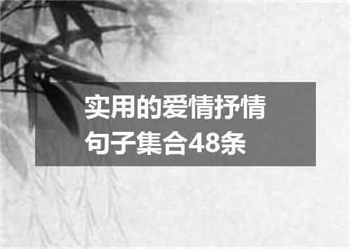 实用的爱情抒情句子集合48条