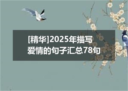 [精华]2025年描写爱情的句子汇总78句