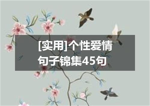 [实用]个性爱情句子锦集45句