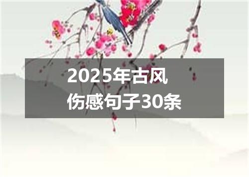 2025年古风伤感句子30条