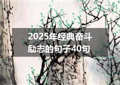2025年经典奋斗励志的句子40句