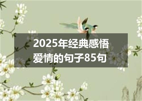 2025年经典感悟爱情的句子85句