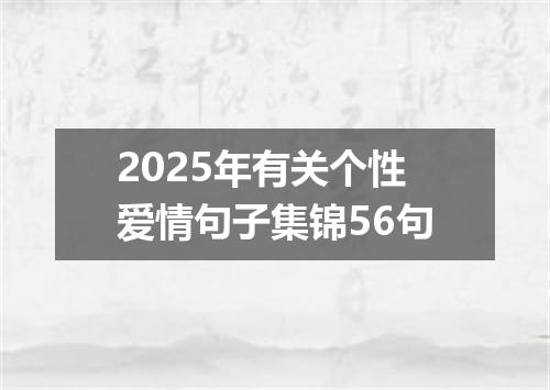 2025年有关个性爱情句子集锦56句