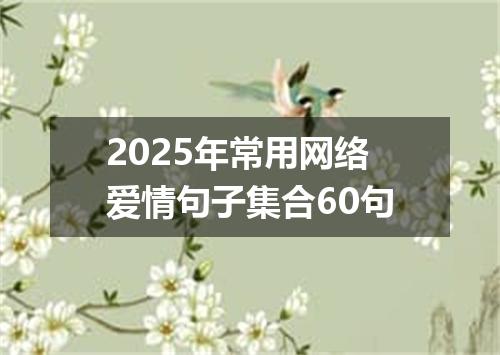 2025年常用网络爱情句子集合60句