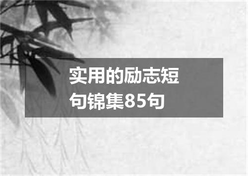 实用的励志短句锦集85句