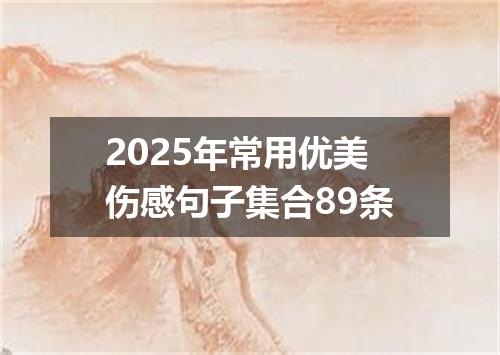 2025年常用优美伤感句子集合89条