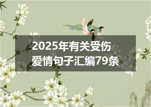 2025年有关受伤爱情句子汇编79条