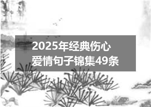 2025年经典伤心爱情句子锦集49条