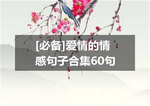 [必备]爱情的情感句子合集60句