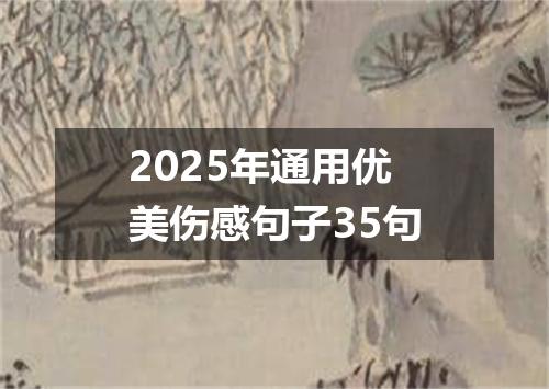2025年通用优美伤感句子35句