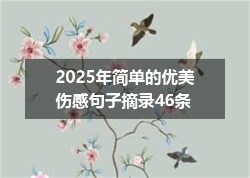 2025年简单的优美伤感句子摘录46条