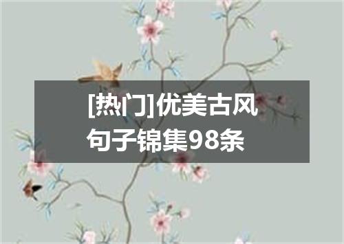 [热门]优美古风句子锦集98条