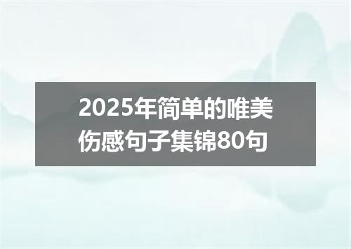2025年简单的唯美伤感句子集锦80句