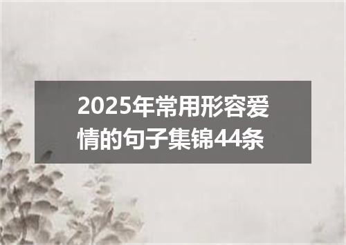 2025年常用形容爱情的句子集锦44条