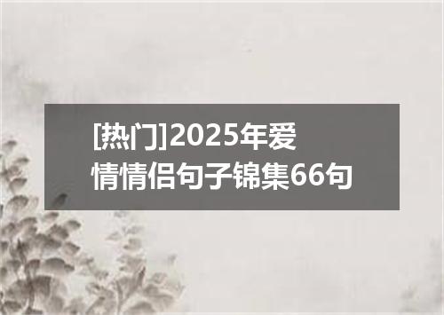 [热门]2025年爱情情侣句子锦集66句