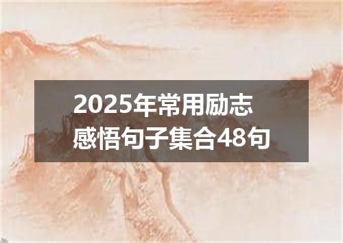 2025年常用励志感悟句子集合48句
