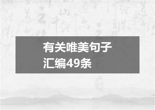 有关唯美句子汇编49条