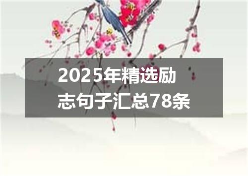 2025年精选励志句子汇总78条