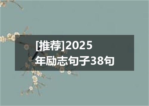 [推荐]2025年励志句子38句