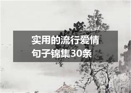实用的流行爱情句子锦集30条