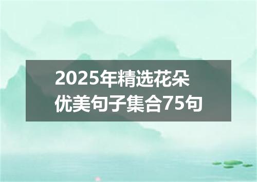2025年精选花朵优美句子集合75句
