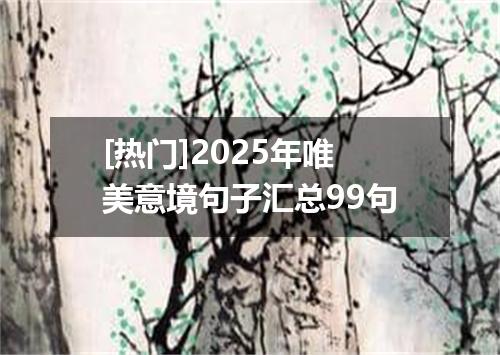 [热门]2025年唯美意境句子汇总99句