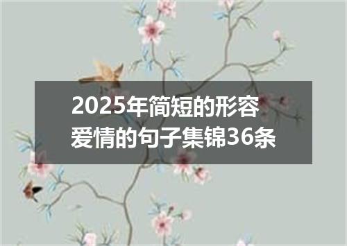 2025年简短的形容爱情的句子集锦36条