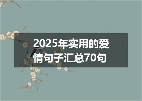 2025年实用的爱情句子汇总70句