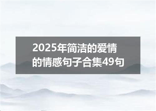 2025年简洁的爱情的情感句子合集49句