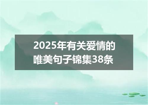 2025年有关爱情的唯美句子锦集38条