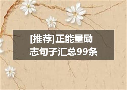 [推荐]正能量励志句子汇总99条