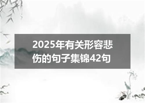 2025年有关形容悲伤的句子集锦42句