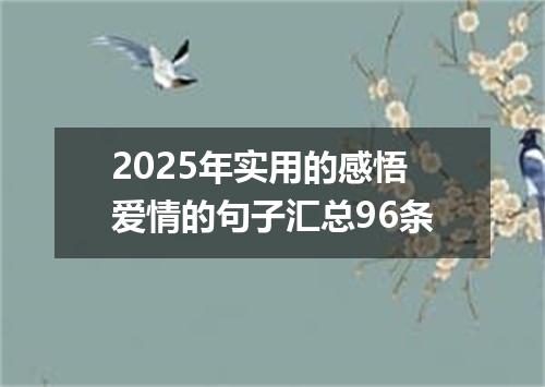 2025年实用的感悟爱情的句子汇总96条