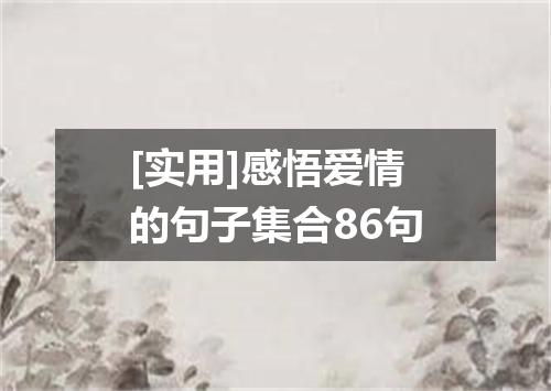 [实用]感悟爱情的句子集合86句