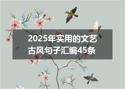 2025年实用的文艺古风句子汇编45条